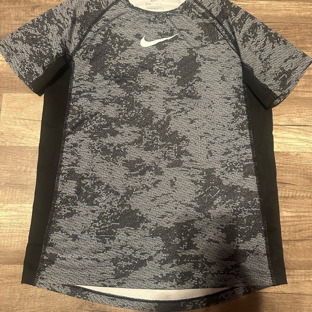 Nike Pro Black and Gray Dri-FIT Shirt